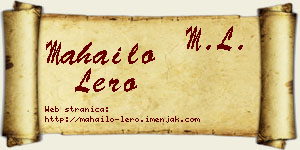 Mahailo Lero vizit kartica